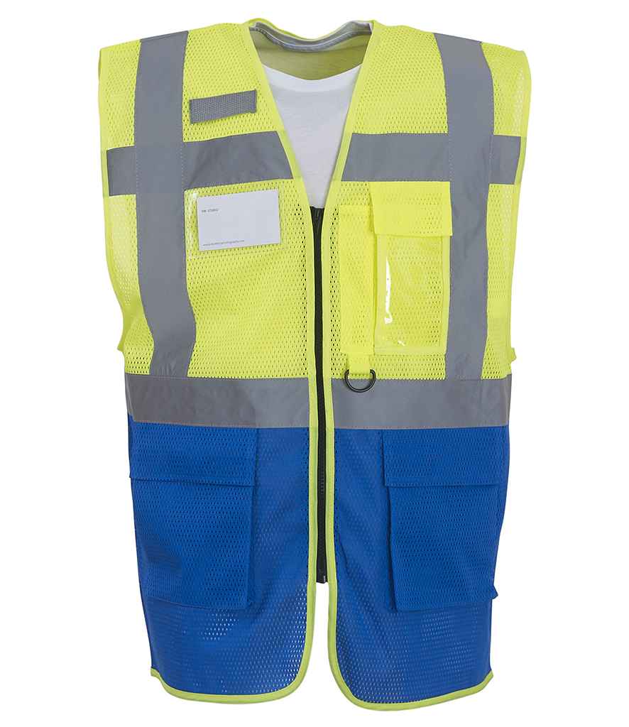 Yoko Hi-Vis Top Cool rhwyll Agored Gweithredol Waistcoat