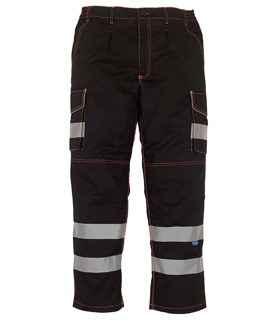 Trowsus Cargo Hi-Vis Yoko gyda Phocedi Pad Pen-glin