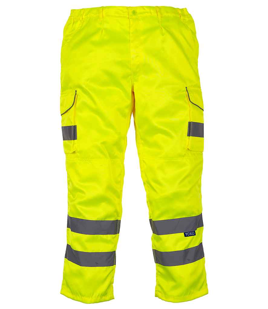 Trowsus Cargo Hi-Vis Yoko gyda Phocedi Pad Pen-glin
