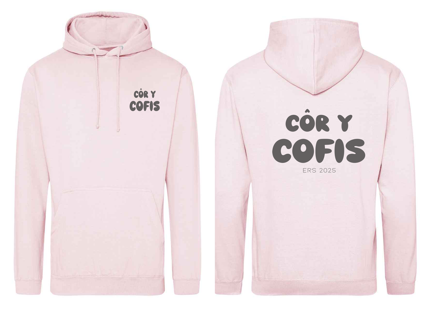 Côr y Cofis Hoodie Youth baby Pink