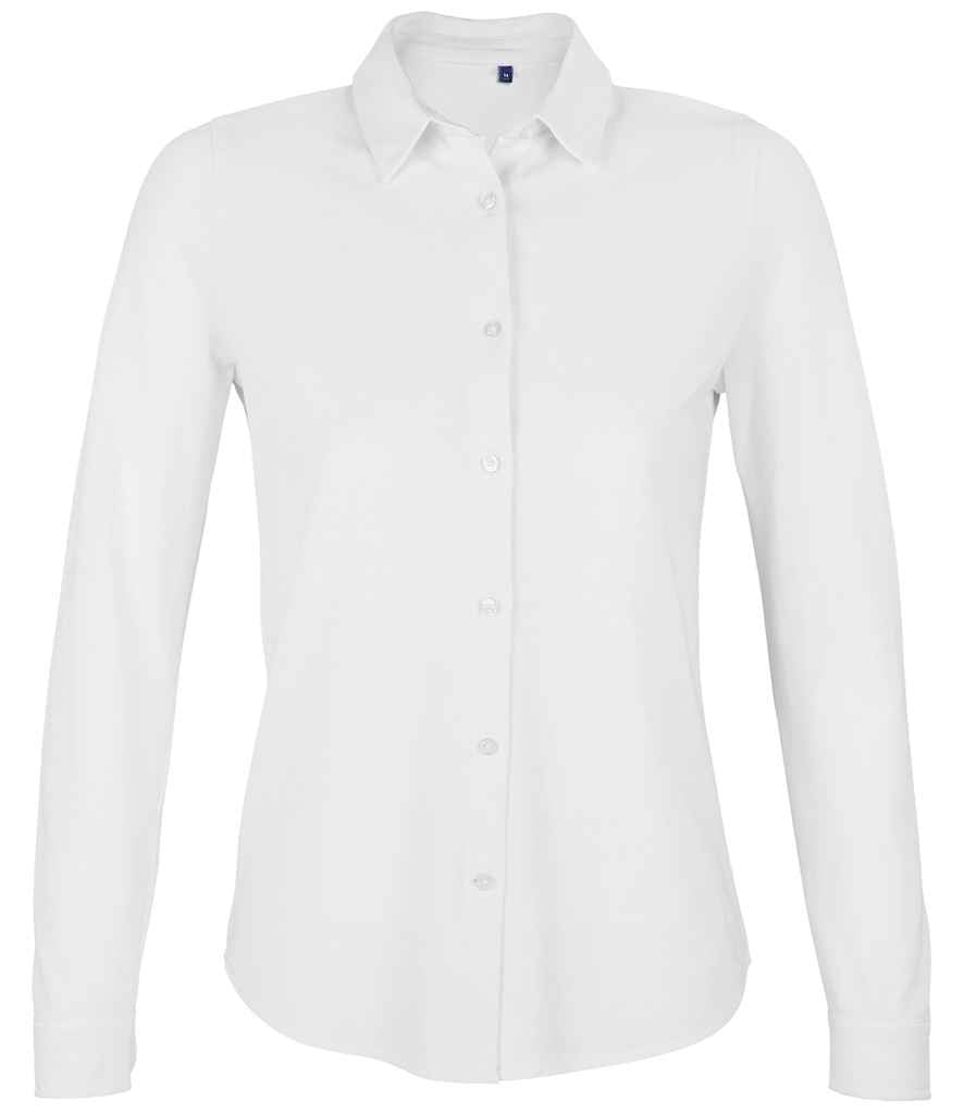 NEOBLU Ladies Basile Organic Cotton Long Sleeve Piqué Shirt