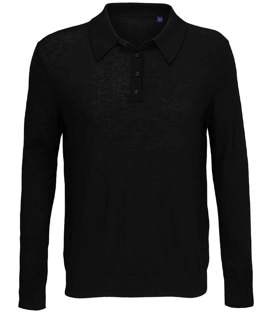 Brook Taverner Casper Knitted Long Sleeve Polo Shirt