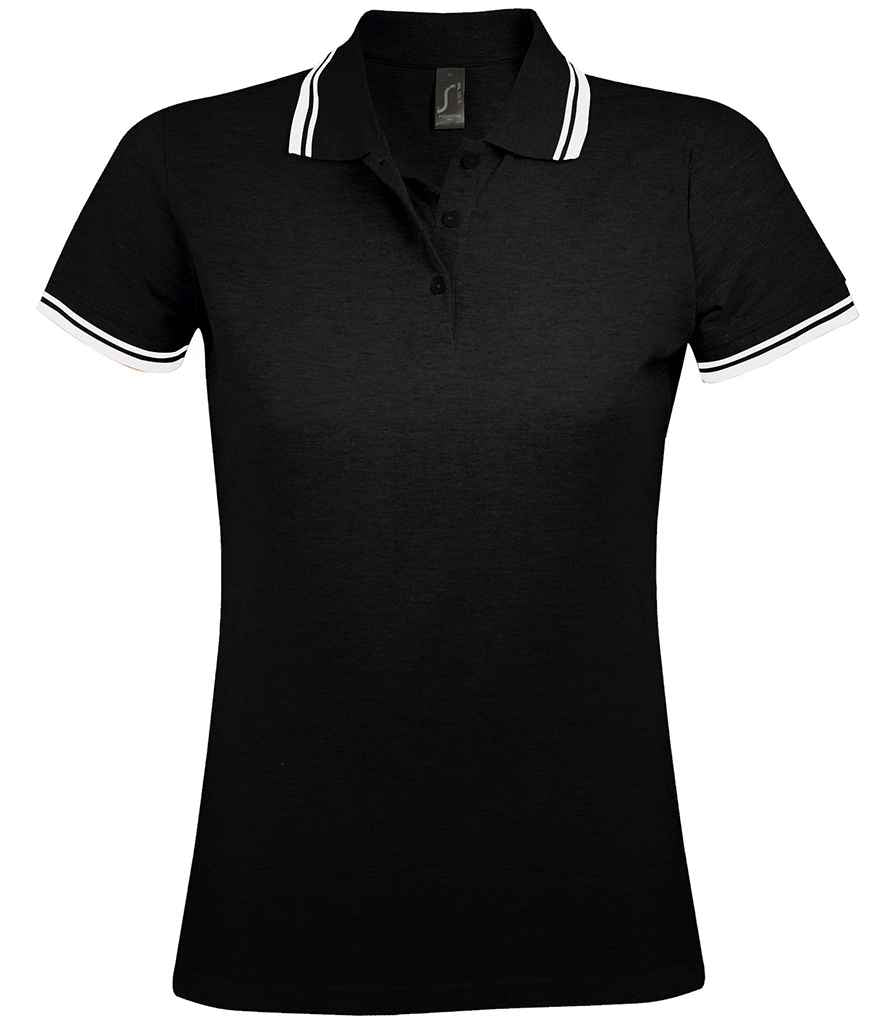 SOL'S Ladies Pasadena Tipped Cotton Piqué Polo Shirt