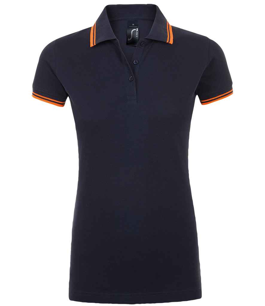 SOL'S Ladies Pasadena Tipped Cotton Piqué Polo Shirt