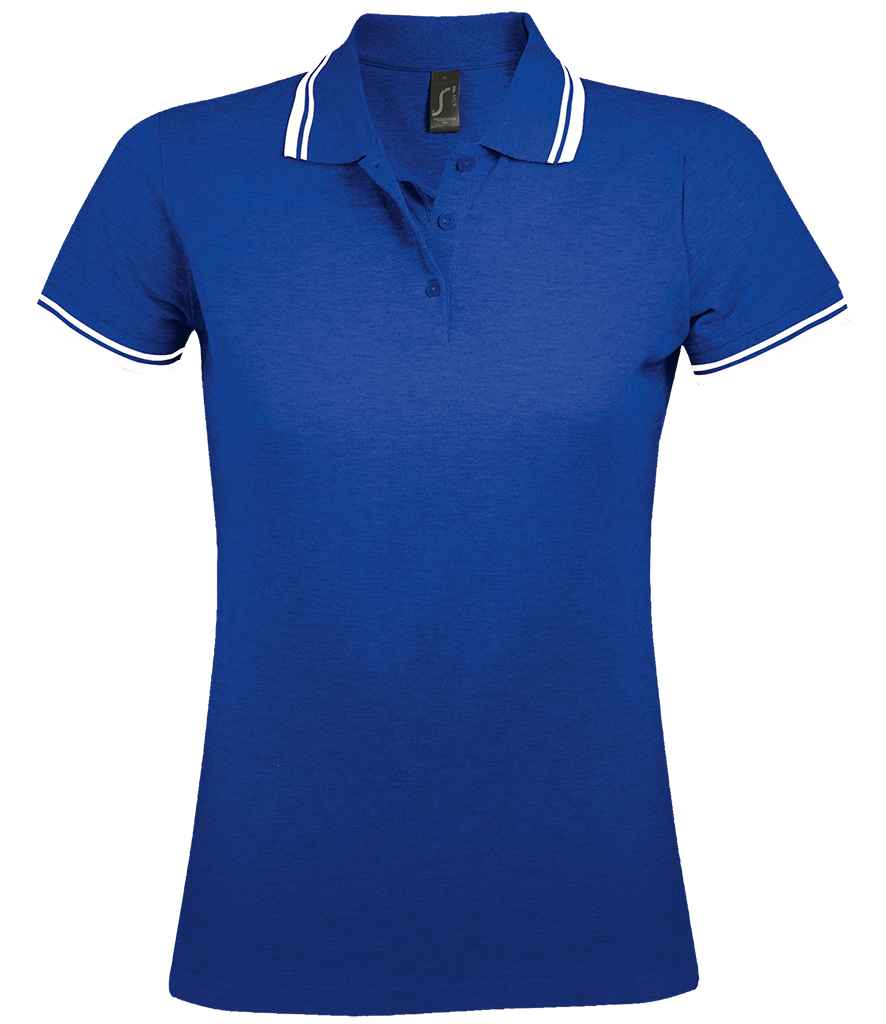 SOL'S Ladies Pasadena Tipped Cotton Piqué Polo Shirt