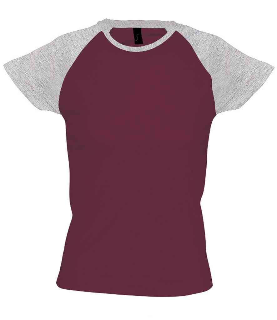 SOL'S Ladies Milky Contrast Baseball T-Shirt