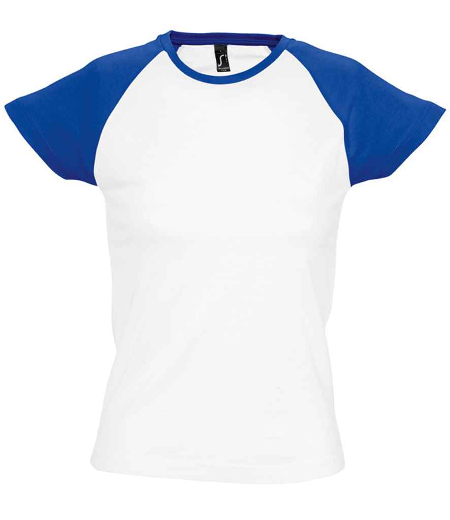 SOL'S Ladies Milky Contrast Baseball T-Shirt