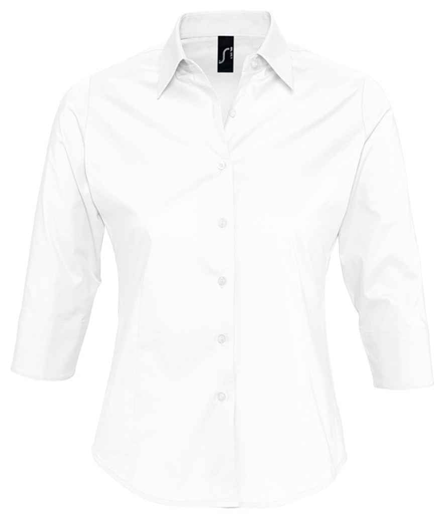 SOL'S Ladies Effect 3/4 Sleeve Fitted Shirt