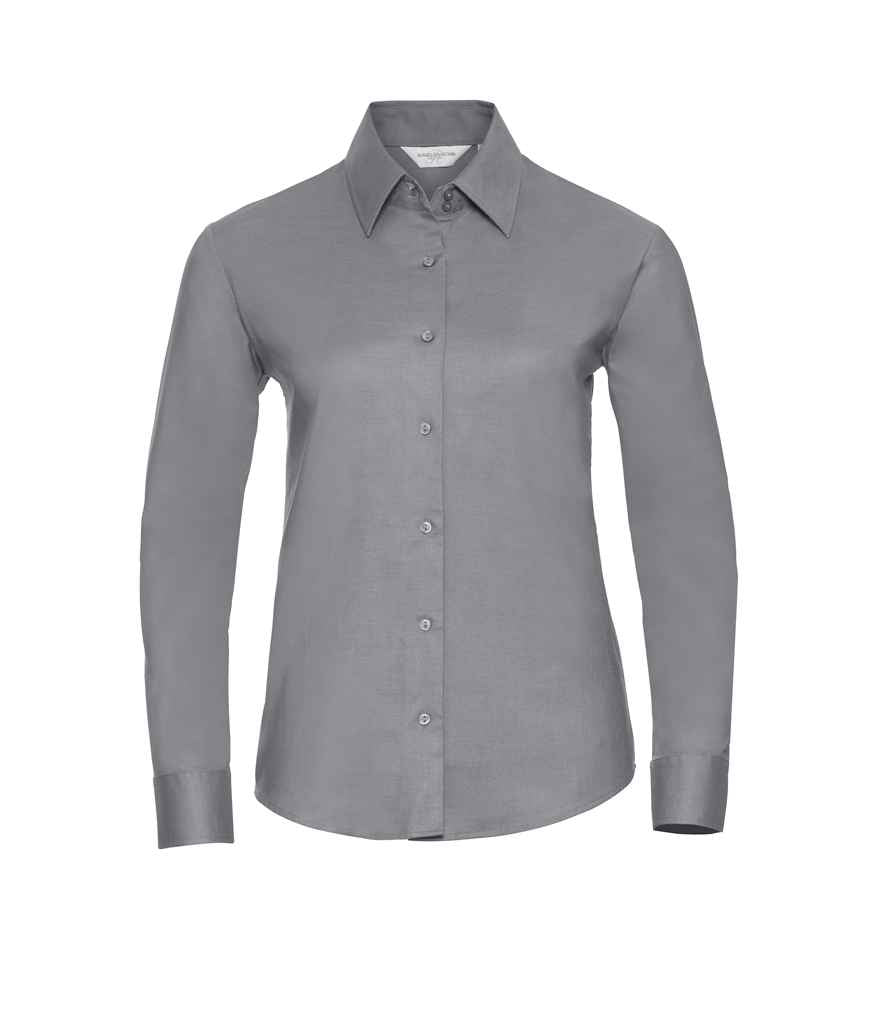 Russell Collection Ladies Long Sleeve Easy Care Oxford Shirt