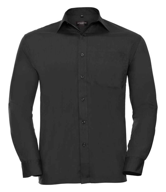 Russell Collection Long Sleeve Easy Care Poplin Shirt