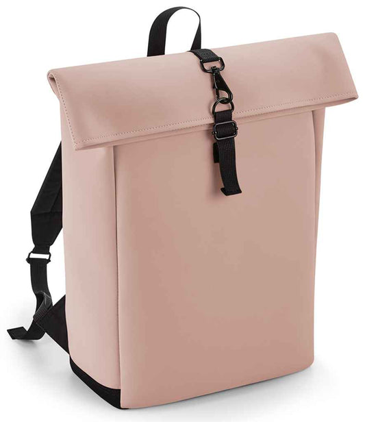 BagBase Matte PU Roll-Top Backpack