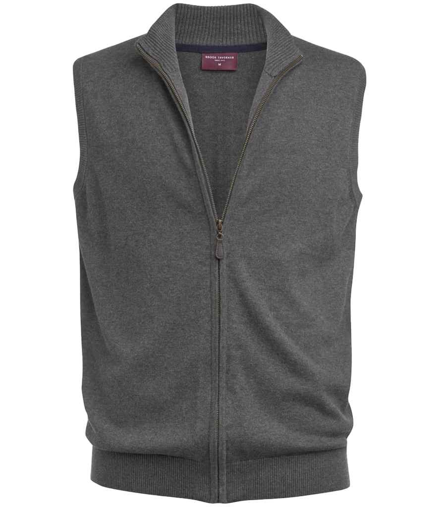 Brook Taverner Lincoln wedi gwau Zip Gilet