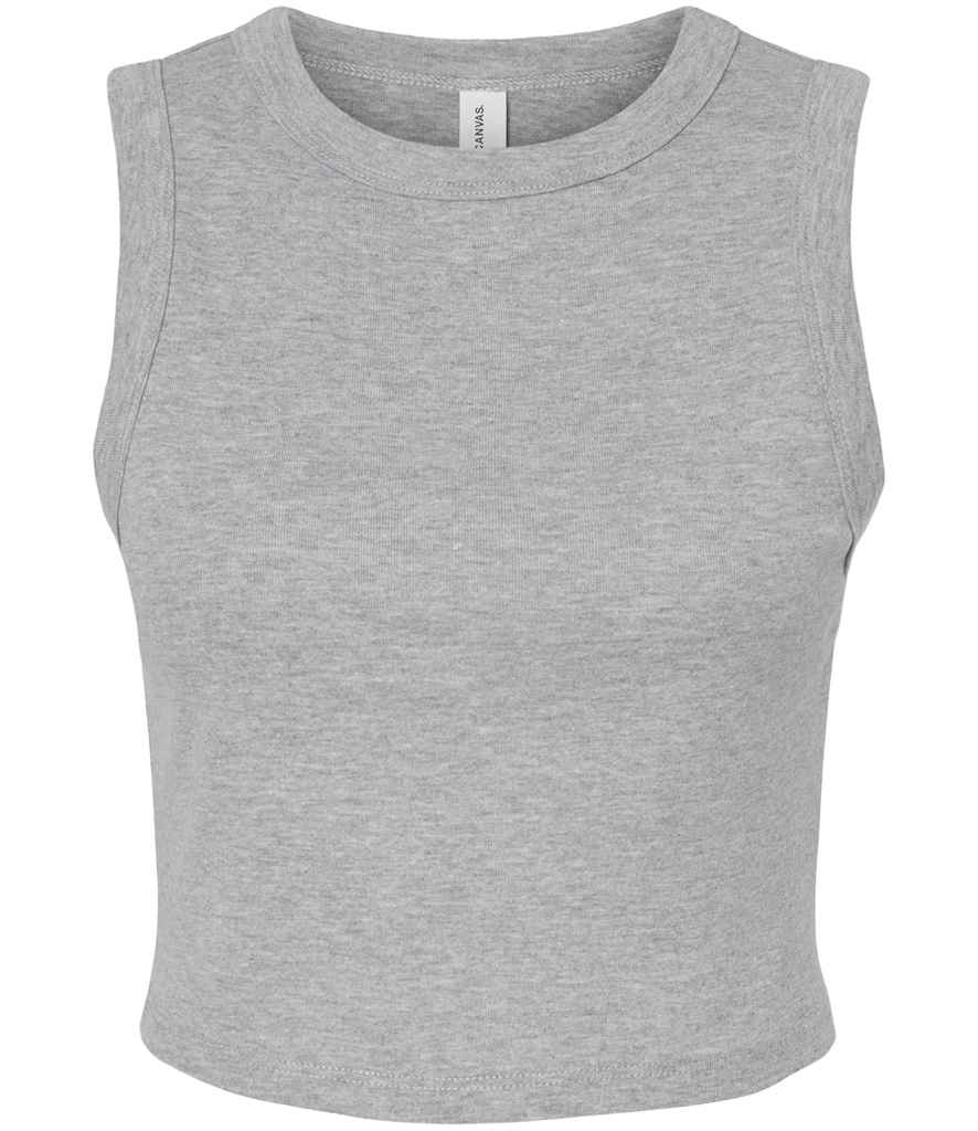 Bella Ladies Micro Rib Muscle Crop Tank Top