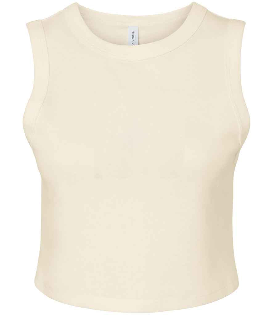 Bella Ladies Micro Rib Muscle Crop Tank Top