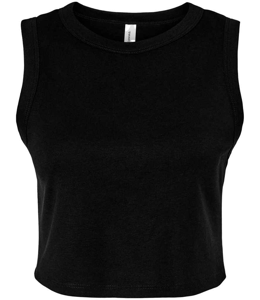 Bella Ladies Micro Rib Muscle Crop Tank Top