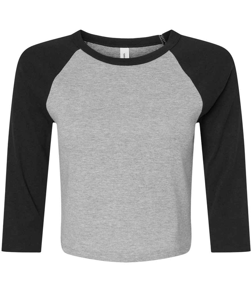 Bella Ladies Micro Rib 3/4 Raglan Baby T-Shirt