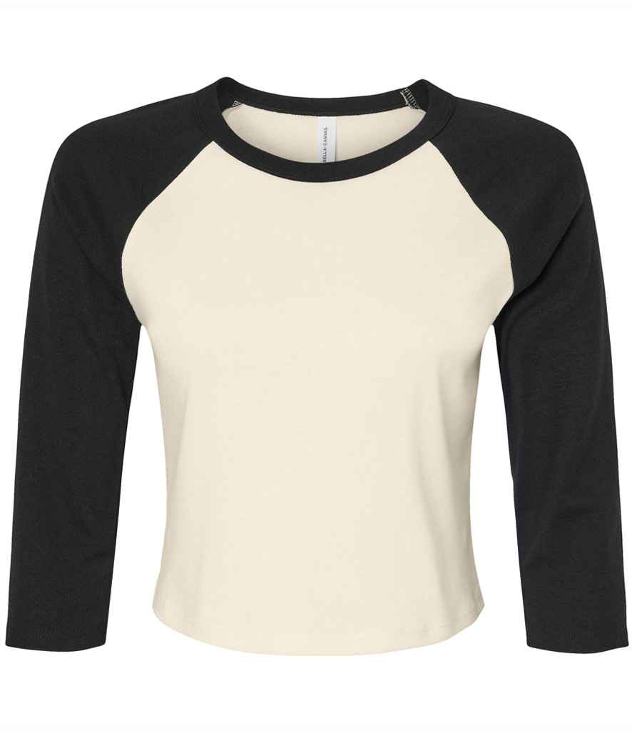 Bella Ladies Micro Rib 3/4 Raglan Baby T-Shirt