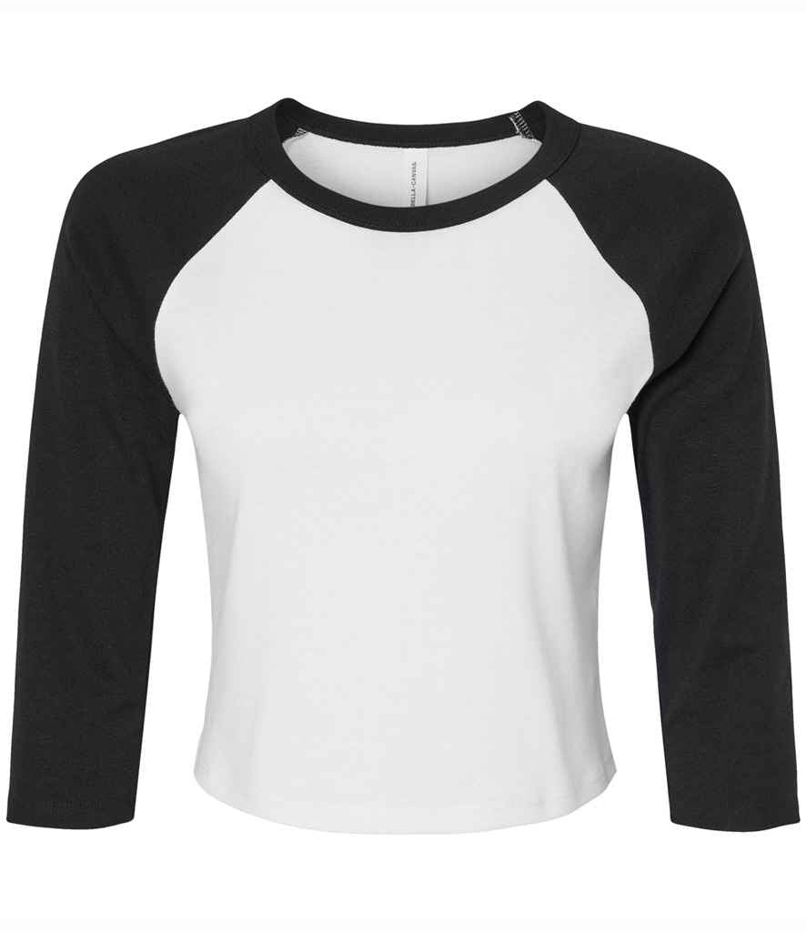 Bella Ladies Micro Rib 3/4 Raglan Baby T-Shirt