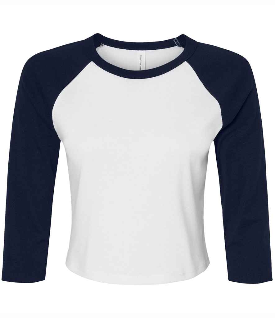 Bella Ladies Micro Rib 3/4 Raglan Baby T-Shirt