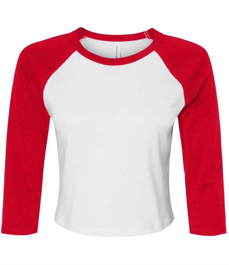 Bella Ladies Micro Rib 3/4 Raglan Baby T-Shirt