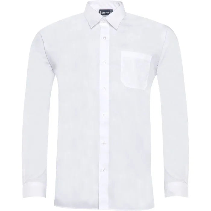 White Long Sleeve Shirt Twin Pack - Regular Fit