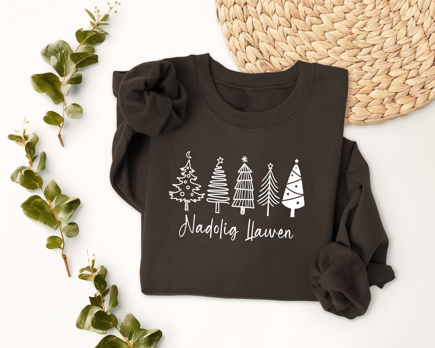 5 Christmas trees sweatshirt