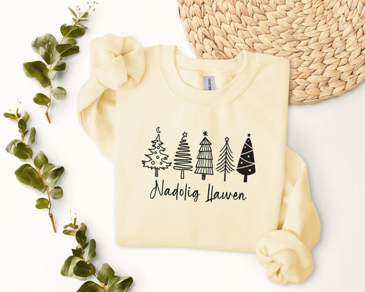 5 Christmas trees sweatshirt