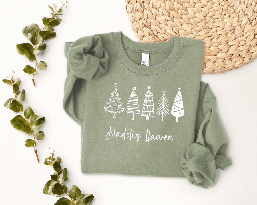 5 Christmas trees sweatshirt