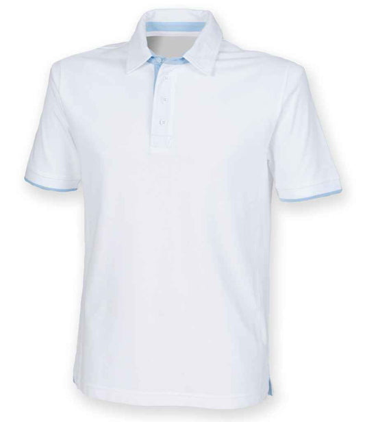 Front Row Contrast Cotton Piqué Polo Shirt