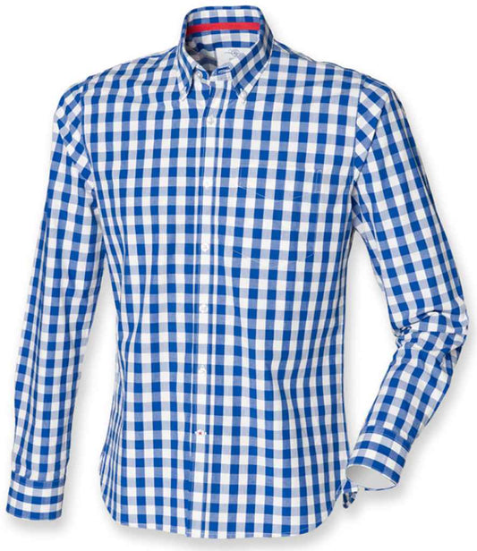 Front Row Long Sleeve Checked Cotton Shirt