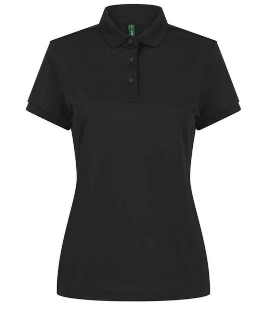 Crys Polo Polyester Merched Henbury wedi'i Ailgylchu