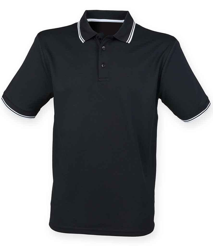 Henbury Coolplus® Tipped Polo Shirt