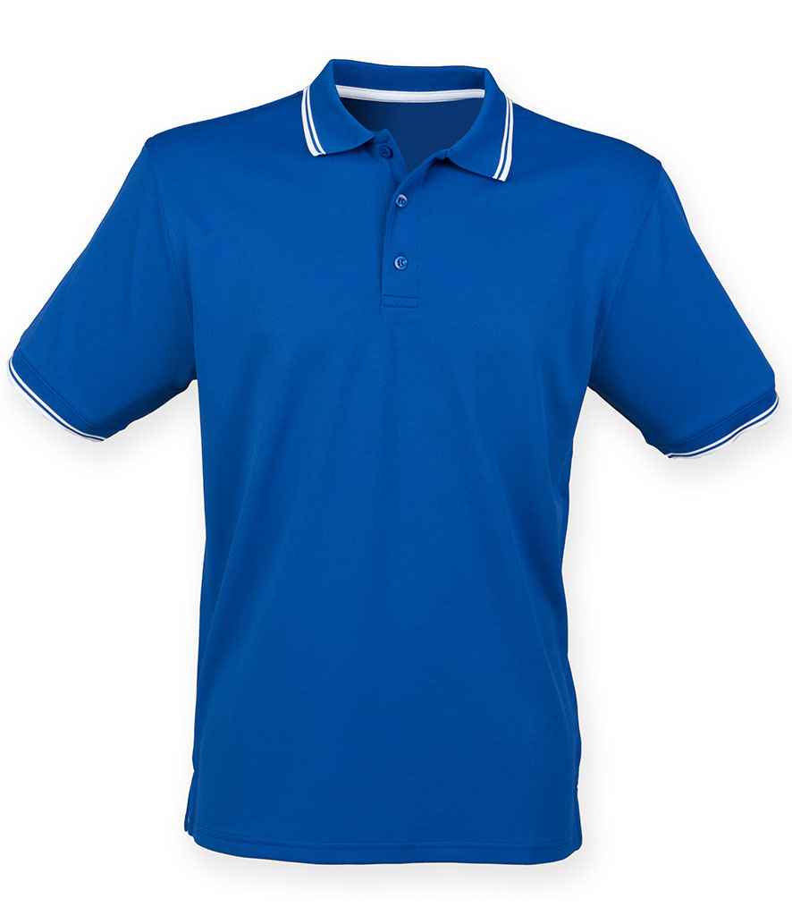 Henbury Coolplus® Tipped Polo Shirt