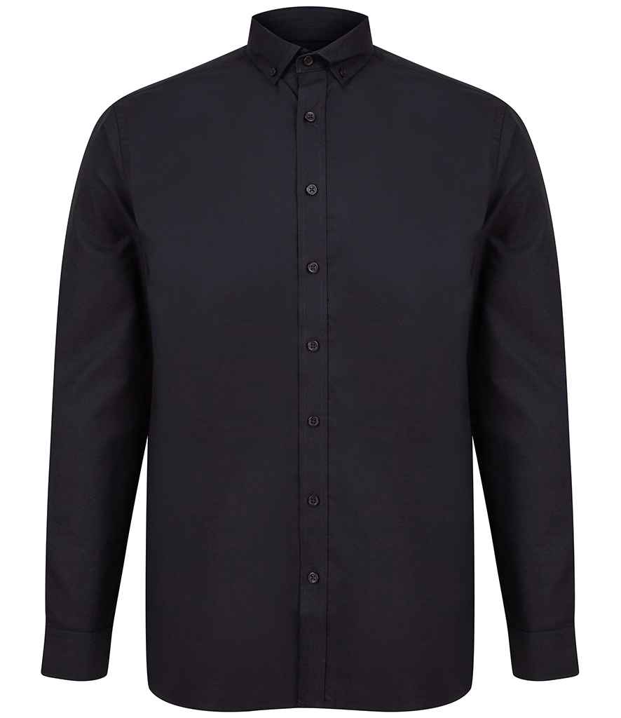 Henbury Modern Long Sleeve Classic Fit Oxford Shirt