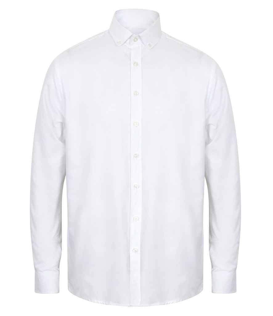 Henbury Modern Long Sleeve Classic Fit Oxford Shirt