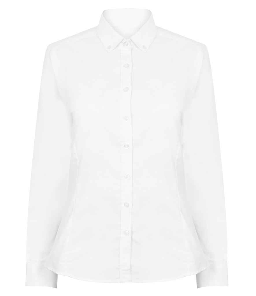 Henbury Ladies Modern Long Sleeve Regular Fit Oxford Shirt