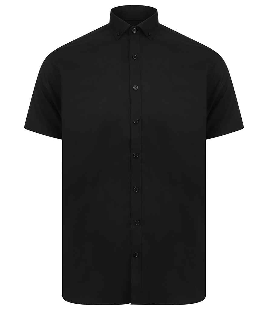 Henbury Modern Short Sleeve Slim Fit Oxford Shirt