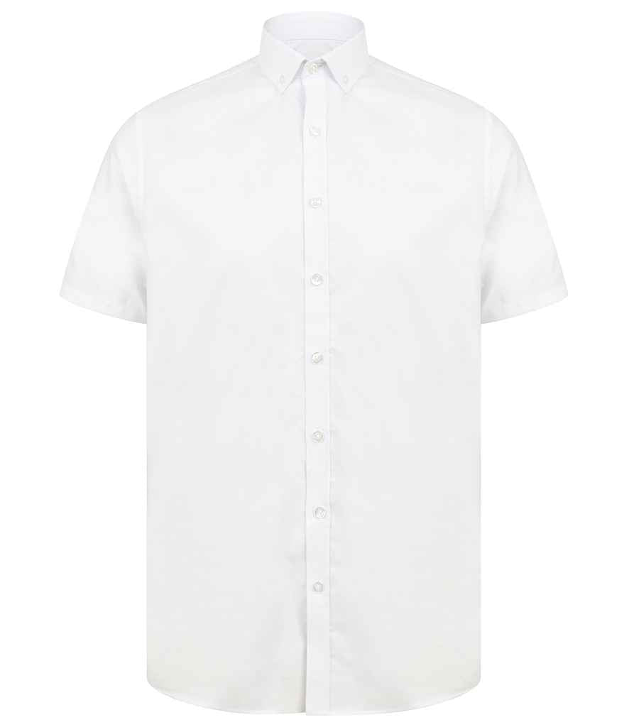 Henbury Modern Short Sleeve Slim Fit Oxford Shirt