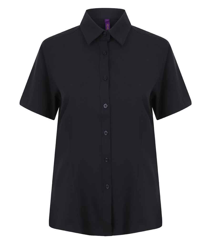 Henbury Ladies Short Sleeve Wicking Shirt