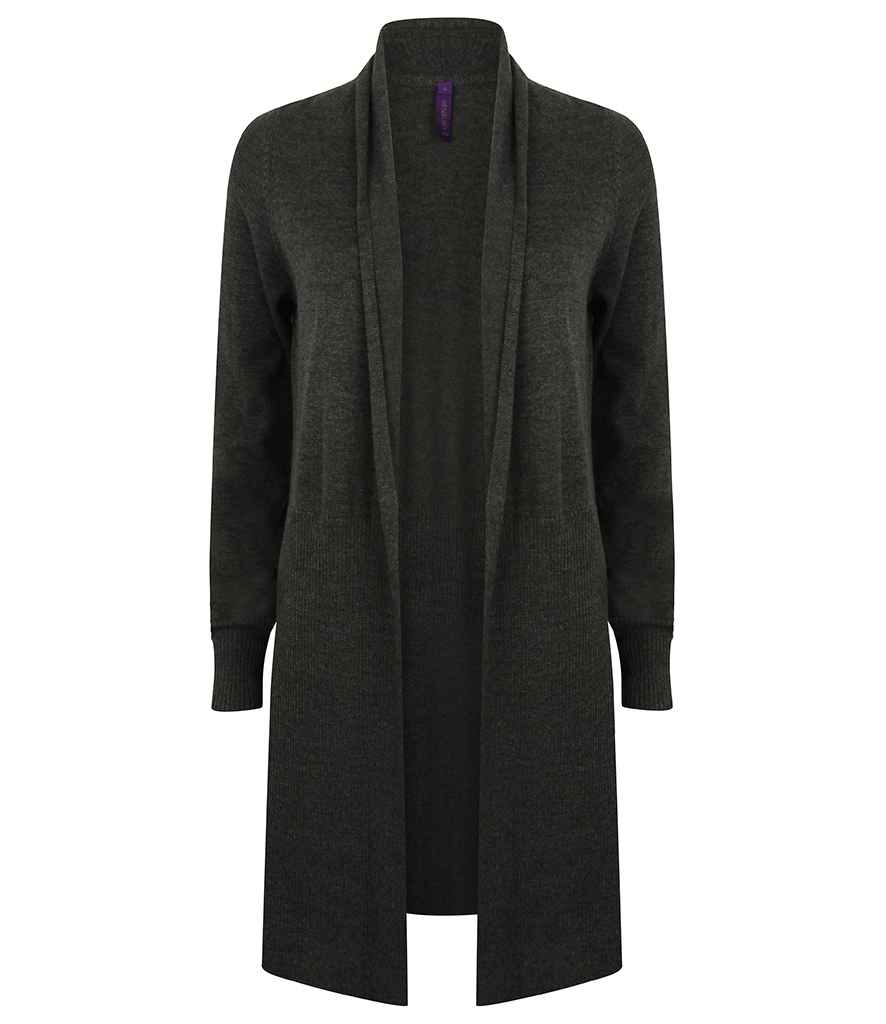 Henbury Ladies Longline Open Cardigan