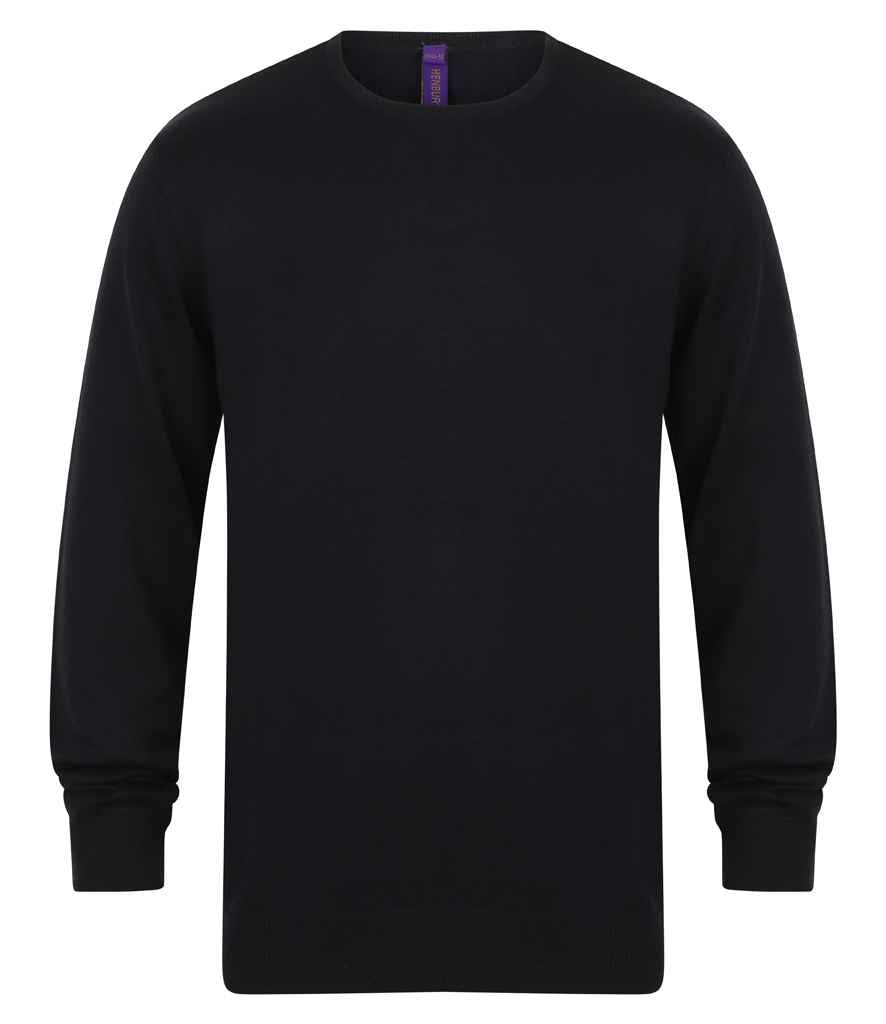 Henbury Lightweight Cotton Acrylic Crew Neck Sweater