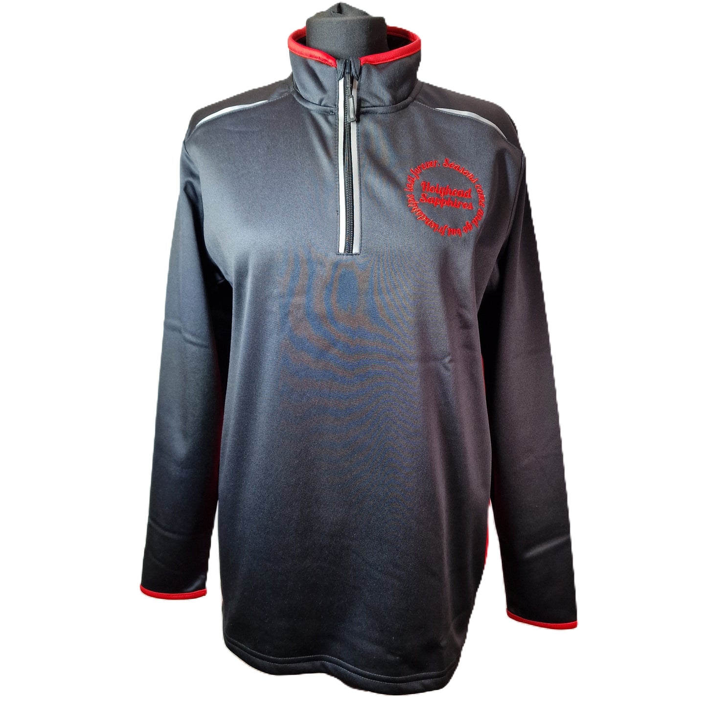 Holyhead Sapphires 3/4 zip top Black & Red