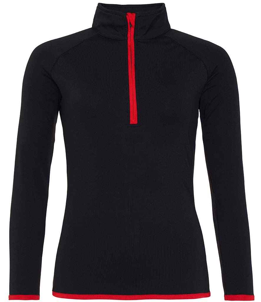 AWDis Ladies Cool Half Zip Sweat Top