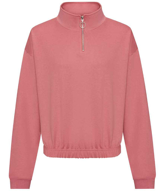 AWDis Ladies Cropped 1/4 Zip Sweatshirt