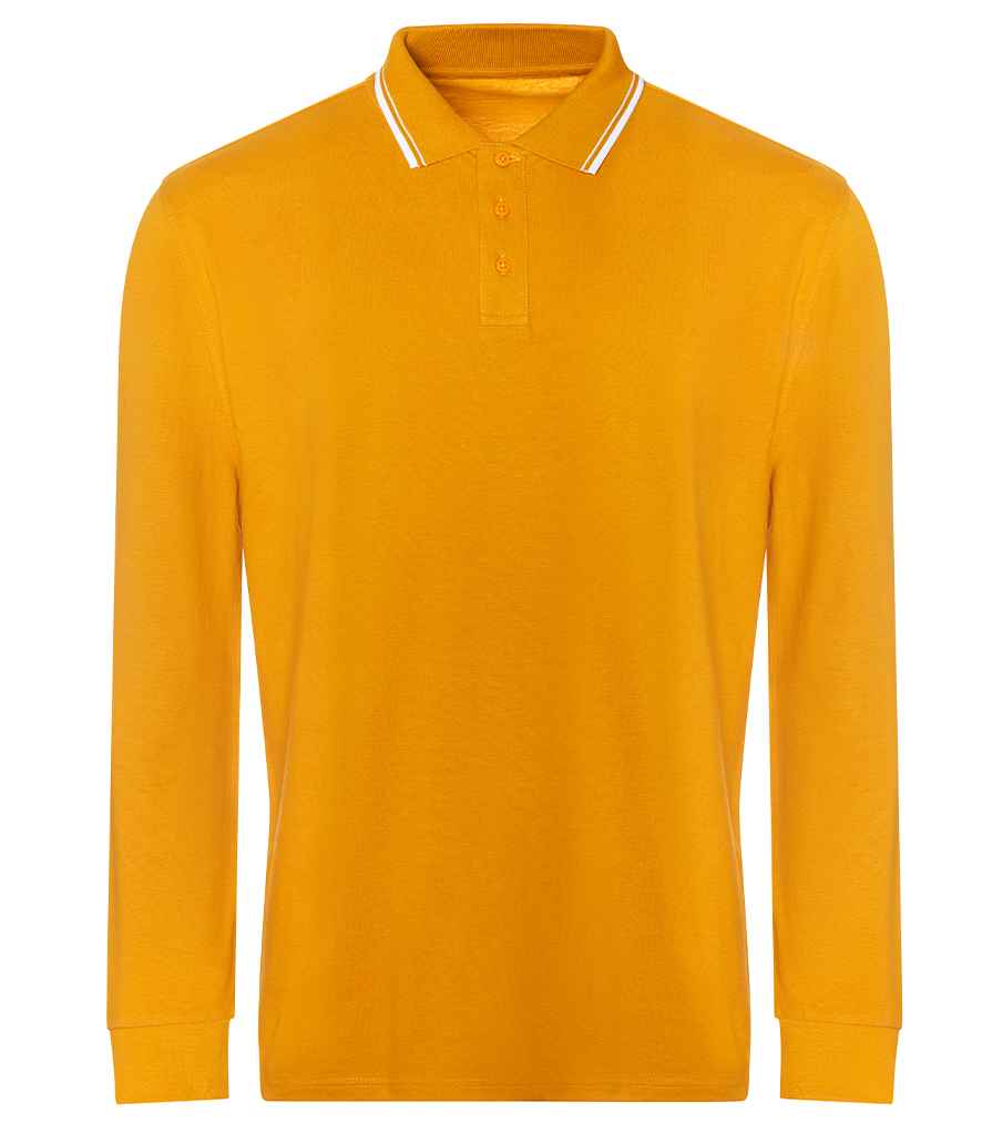 AWDis Long Sleeve Tipped 100 Polo Shirt