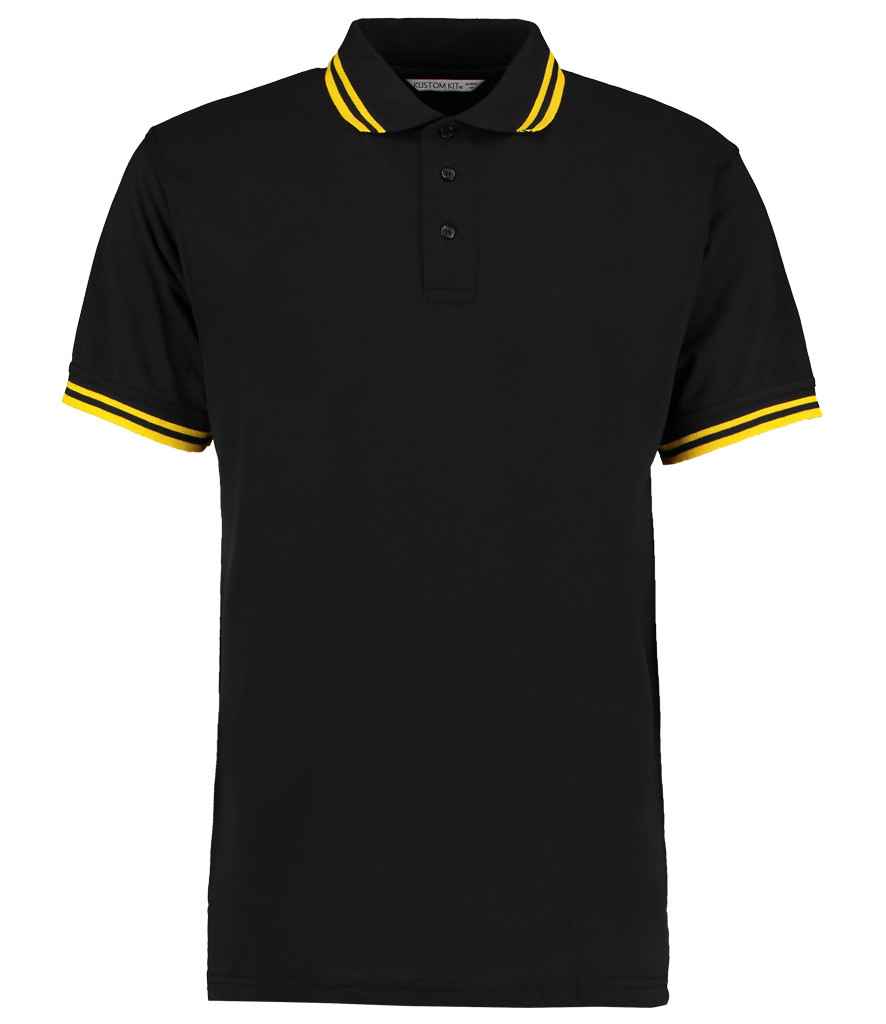 Kustom Kit Contrast Tipped Poly/Cotton Piqué Polo Shirt