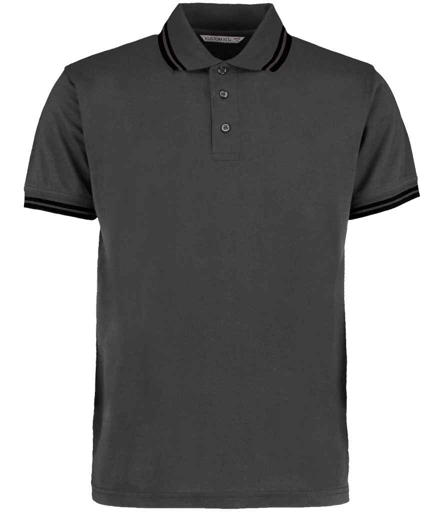 Kustom Kit Contrast Tipped Poly/Cotton Piqué Polo Shirt