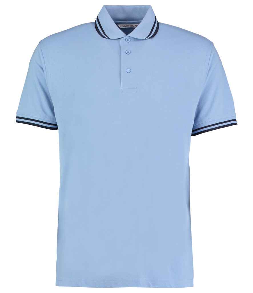 Kustom Kit Contrast Tipped Poly/Cotton Piqué Polo Shirt