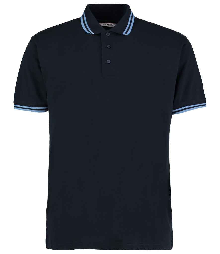 Kustom Kit Contrast Tipped Poly/Cotton Piqué Polo Shirt