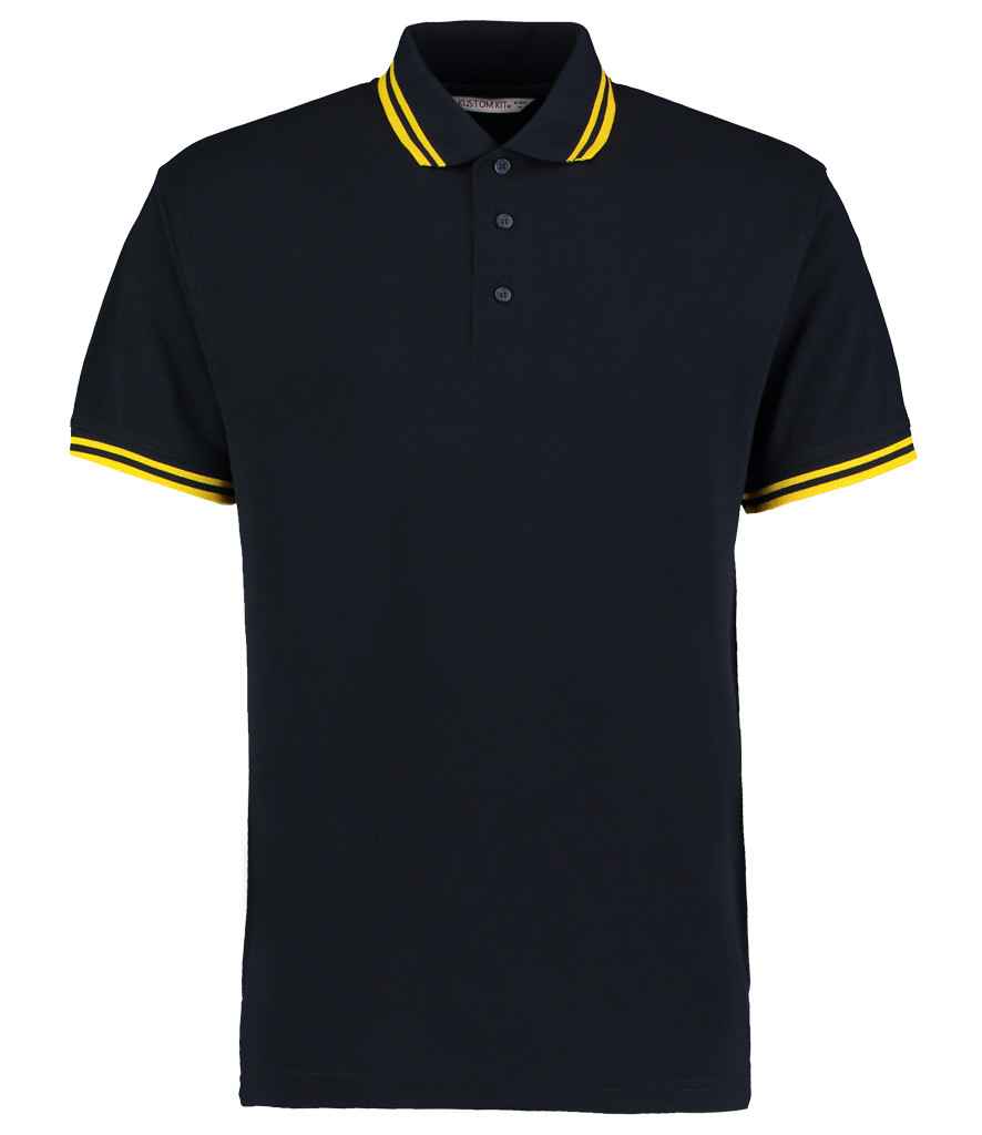 Kustom Kit Contrast Tipped Poly/Cotton Piqué Polo Shirt